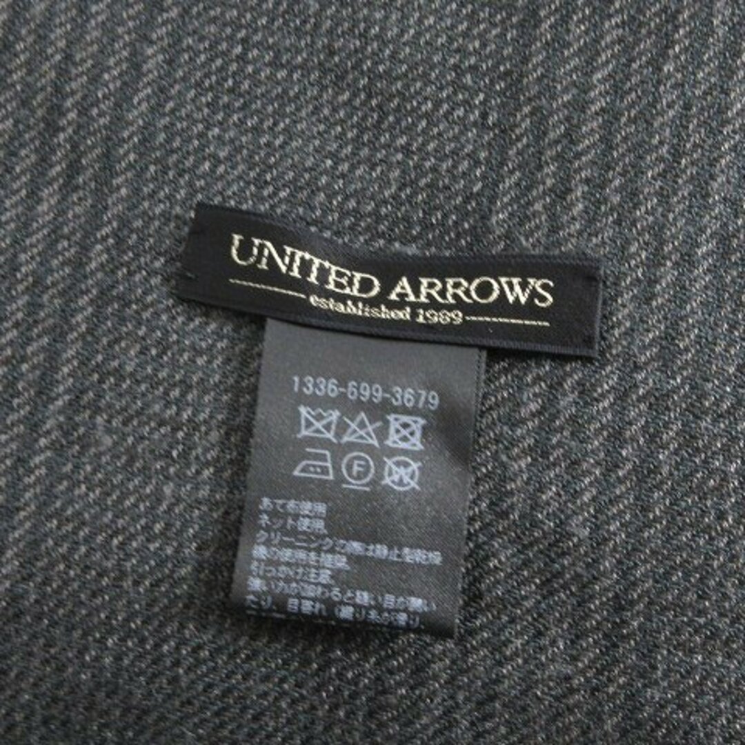 UNITED ARROWS(ユナイテッドアローズ)のユナイテッドアローズ ストール マフラー カシミヤ混 ダークグレー ■SM1 メンズのファッション小物(マフラー)の商品写真