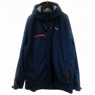 PUMA - プーマ ハードシェルジャケット パーカー ロゴ プリント 青  XL ■SM1