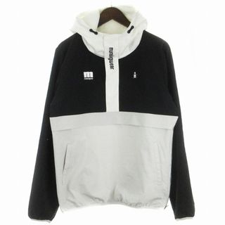 マンシングウェア(Munsingwear)のマンシングウェア アノラックジャケット ハーフジップ ホワイト ブラック M(ブルゾン)