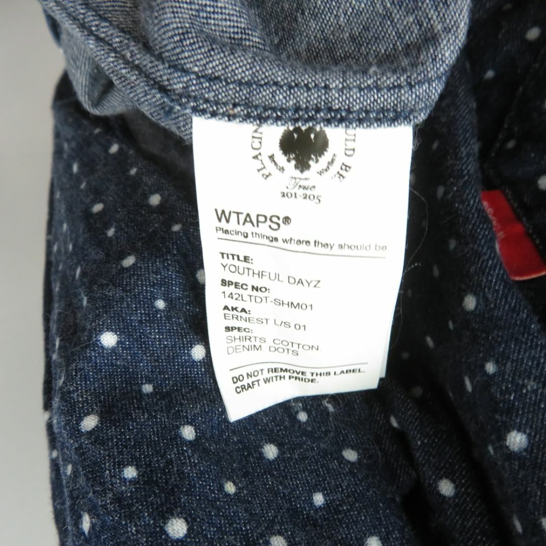 W)taps(ダブルタップス)のWTAPS ERNEST L/S 01 SHIRTS DENIM Size-M 142LTDT-SHM01 NAVY メンズのトップス(シャツ)の商品写真