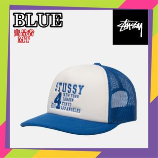 ステューシー(STUSSY)のStussy TRUCKER BIG 4 SNAPBACK 青(キャップ)