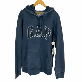 ギャップ(GAP)のGap(ギャップ) フロント刺繍 インディゴ染めプルオーバーパーカー メンズ(ポロシャツ)