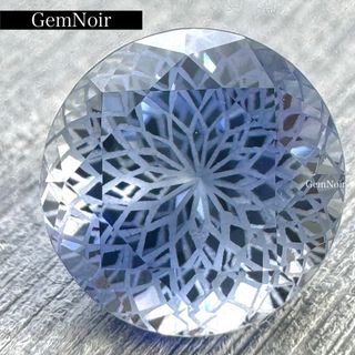 2.7ct 紫陽花色 合成サファイア 特殊ラウンドカット 001-A(その他)