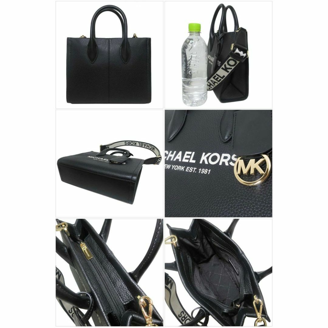 Michael Kors(マイケルコース)の【新品】マイケルコース トートバッグ 35R4G7ZC5T BLACK (ブラック) MICHAEL KORS ミレラ レザー スモール ショッパー トップジップ クロスボディ 2WAYトート 斜めがけ アウトレット レディース レディースのバッグ(トートバッグ)の商品写真