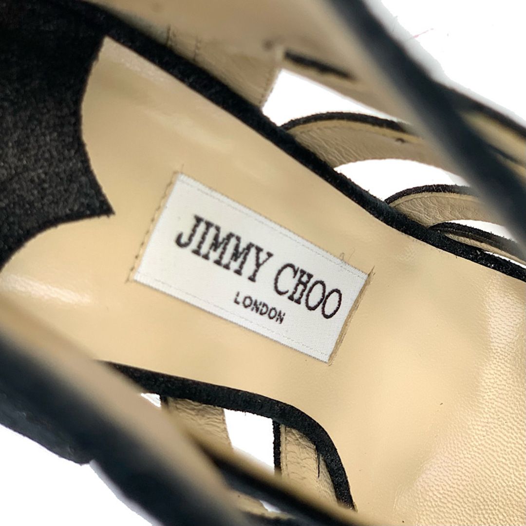 JIMMY CHOO(ジミーチュウ)のジミーチュウ JIMMY CHOO サンダル 靴 シューズ スエード ブラック ラメ レディースの靴/シューズ(サンダル)の商品写真