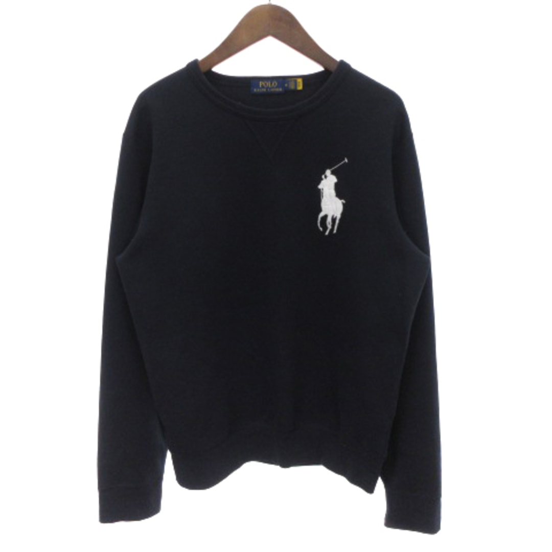 POLO RALPH LAUREN(ポロラルフローレン)のポロ ラルフローレン 美品 トレーナー スウェット ビックポニー リブ 紺 M メンズのトップス(その他)の商品写真