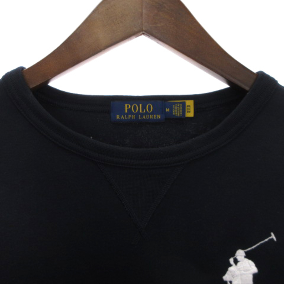 POLO RALPH LAUREN(ポロラルフローレン)のポロ ラルフローレン 美品 トレーナー スウェット ビックポニー リブ 紺 M メンズのトップス(その他)の商品写真