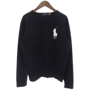 POLO RALPH LAUREN - ポロ ラルフローレン 美品 トレーナー スウェット ビックポニー リブ 紺 M