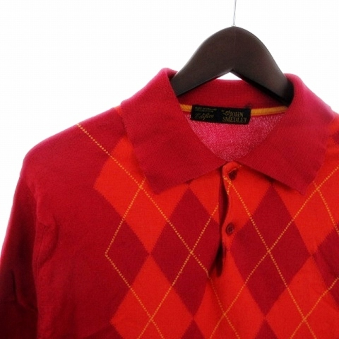 EDIFICE(エディフィス)のエディフィス by JOHN SMEDLEY ヴィンテージ ポロシャツ 赤 メンズのトップス(ポロシャツ)の商品写真