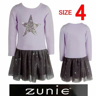 新品 110 ★ コストコ ZUNIE チュチュ ワンピース キラキラ 4T P