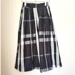新品 チェックフレアスカート  M～L(ロングスカート)