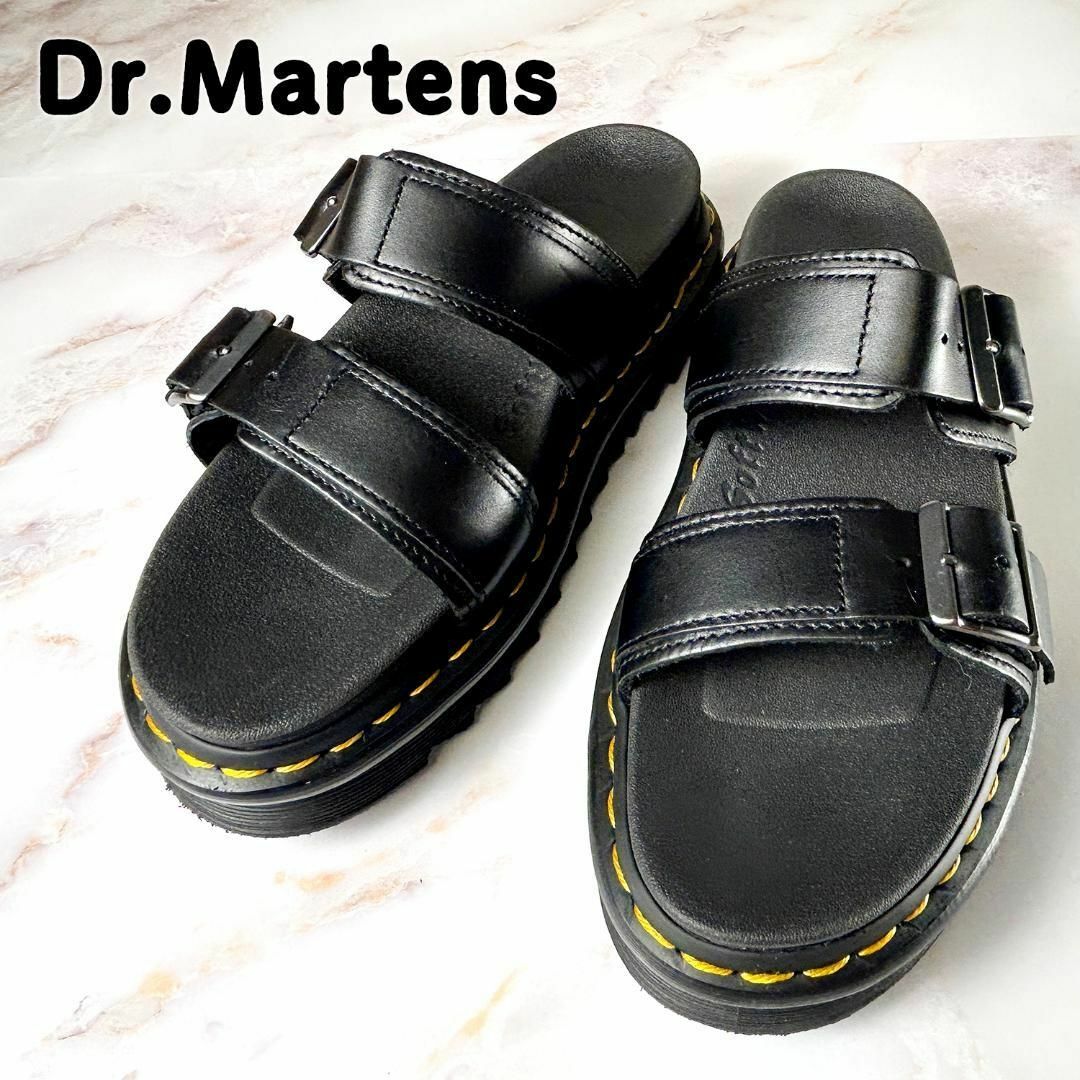 Dr.Martens(ドクターマーチン)の【美品】ドクターマーチン　サンダル　ブラック　MYLES UK4（23cm相当） レディースの靴/シューズ(サンダル)の商品写真