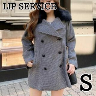 リップサービス(LIP SERVICE)の【在庫処分】リップサービス ファーカラー Pコート S ミックス　コート(ピーコート)