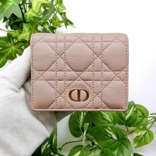 Christian Dior - ディオール　折り財布　ミニウォレット　マルチカラー　カナージュ　ピンク