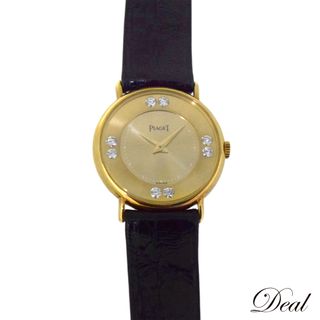 PIAGET - K18YG PIAGET ピアジェ  8Pダイヤ ラウンドウォッチ  4642  レディース 腕時計