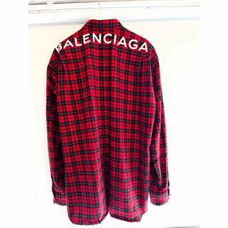 BALENCIAGA (バレンシアガ)バックロゴチェックシャツ