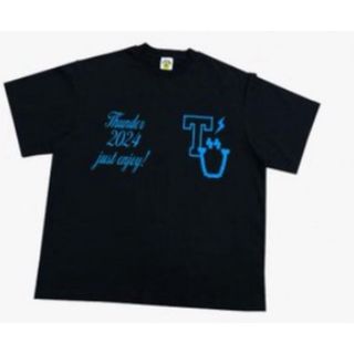 ateez thunder アチズ ポップアップ　Tシャツ　半袖　ブルー(アイドルグッズ)