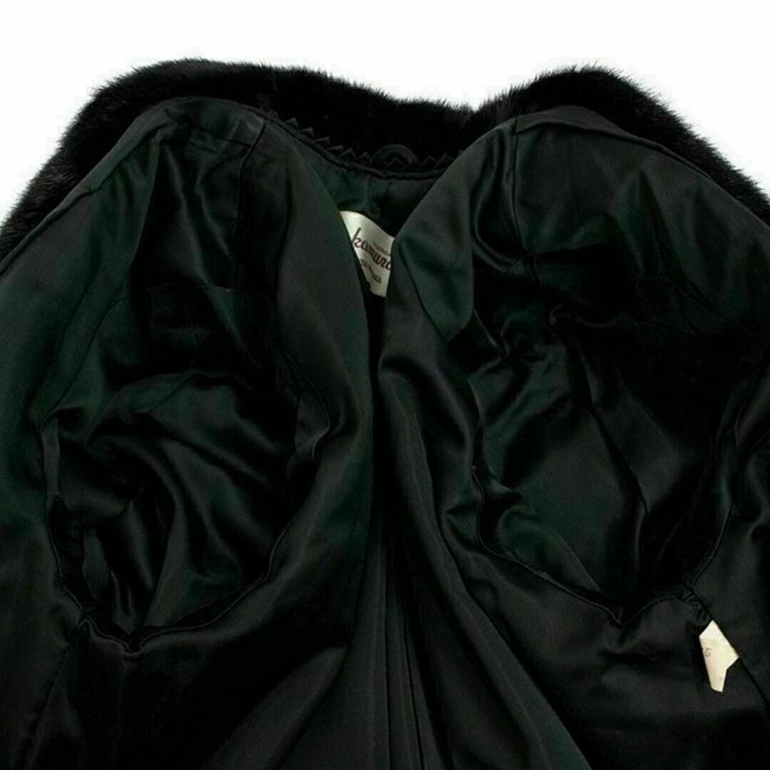 【全額返金保証・送料無料】ナカムラファーのミンクコート・正規品・美品・高級・黒色 レディースのジャケット/アウター(毛皮/ファーコート)の商品写真
