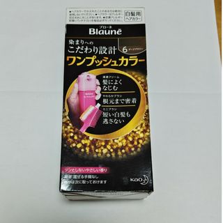 カオウ(花王)のブローネ ワンプッシュカラー 6 ダークブラウン 80g(白髪染め)