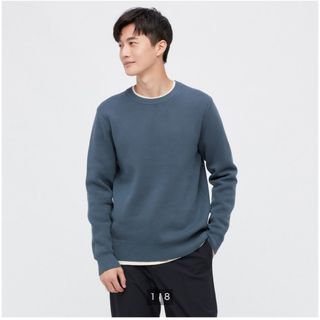 ユニクロ(UNIQLO)のウォッシャブルストレッチミラノリブクルーネックセーター(ニット/セーター)