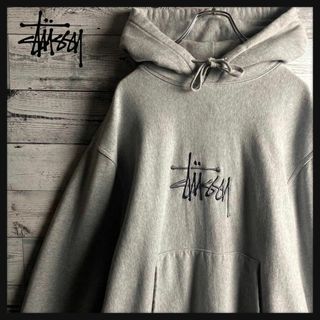 STUSSY - 【即完売モデル】ステューシー☆ センター刺繍ロゴ パーカー 希少カラー