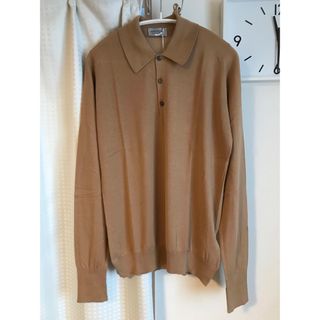 JOHN SMEDLEY - ジョンスメドレー　john smedley ポロシャツ s コットン　ベージュ 