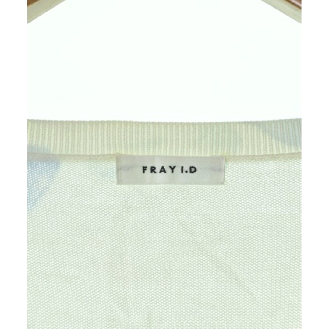 FRAY I.D(フレイアイディー)のFRAY I.D フレイアイディー ニット・セーター F 白x青(花柄) 【古着】【中古】 レディースのトップス(ニット/セーター)の商品写真