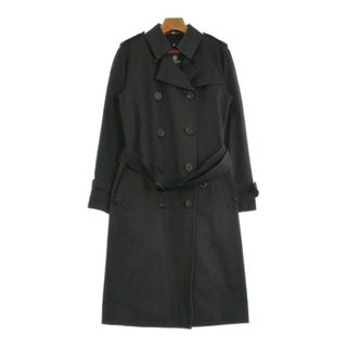 アクアスキュータム(AQUA SCUTUM)のAQUASCUTUM アクアスキュータム トレンチコート 4F(XS位) 黒 【古着】【中古】(トレンチコート)