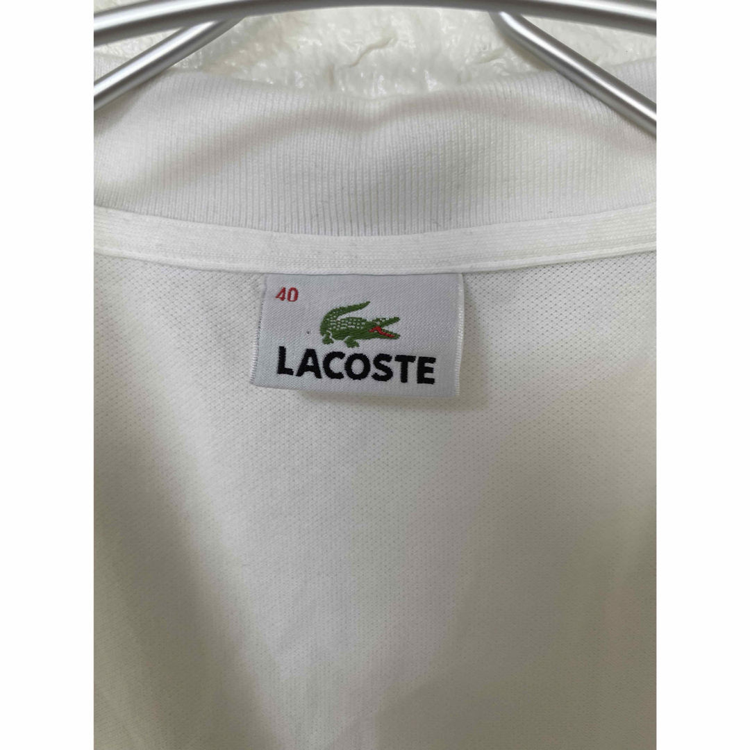 LACOSTE(ラコステ)のLACOSTE ラコステ ポロシャツ ホワイト サイズ40 レディースのトップス(ポロシャツ)の商品写真