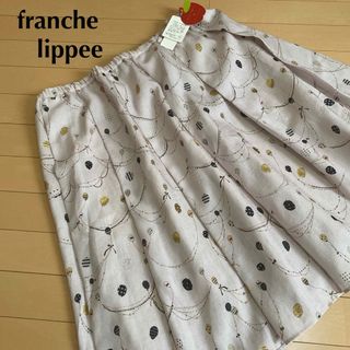 フランシュリッペ(franche lippee)の【難あり】franche lippee バルーン柄スカート　未使用品　サイズM(ひざ丈スカート)