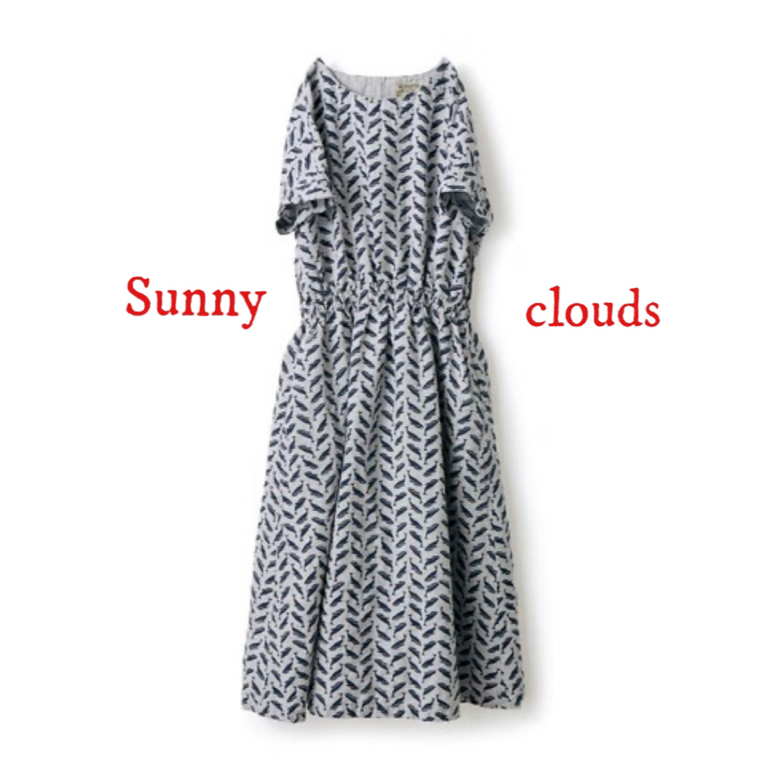 Sunny clouds（FELISSIMO）(サニークラウズ)のSunny clouds くじらワンピース　コットンリネン　サイズM レディースのワンピース(ロングワンピース/マキシワンピース)の商品写真