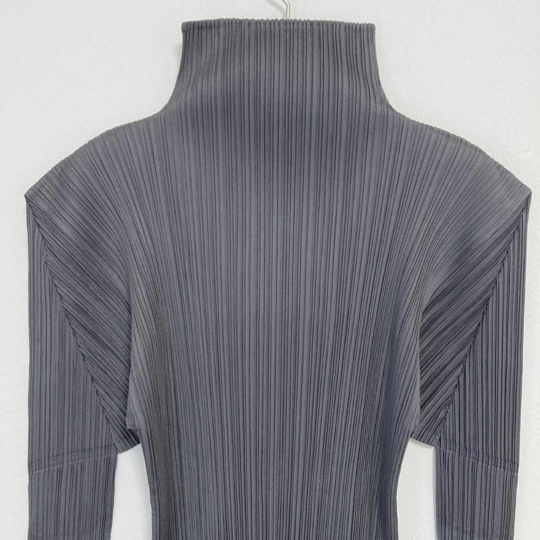 PLEATS PLEASE ISSEY MIYAKE(プリーツプリーズイッセイミヤケ)のPLEATS PLEASE ボトルネック トップスブラウス　2000AW レディースのトップス(カットソー(長袖/七分))の商品写真