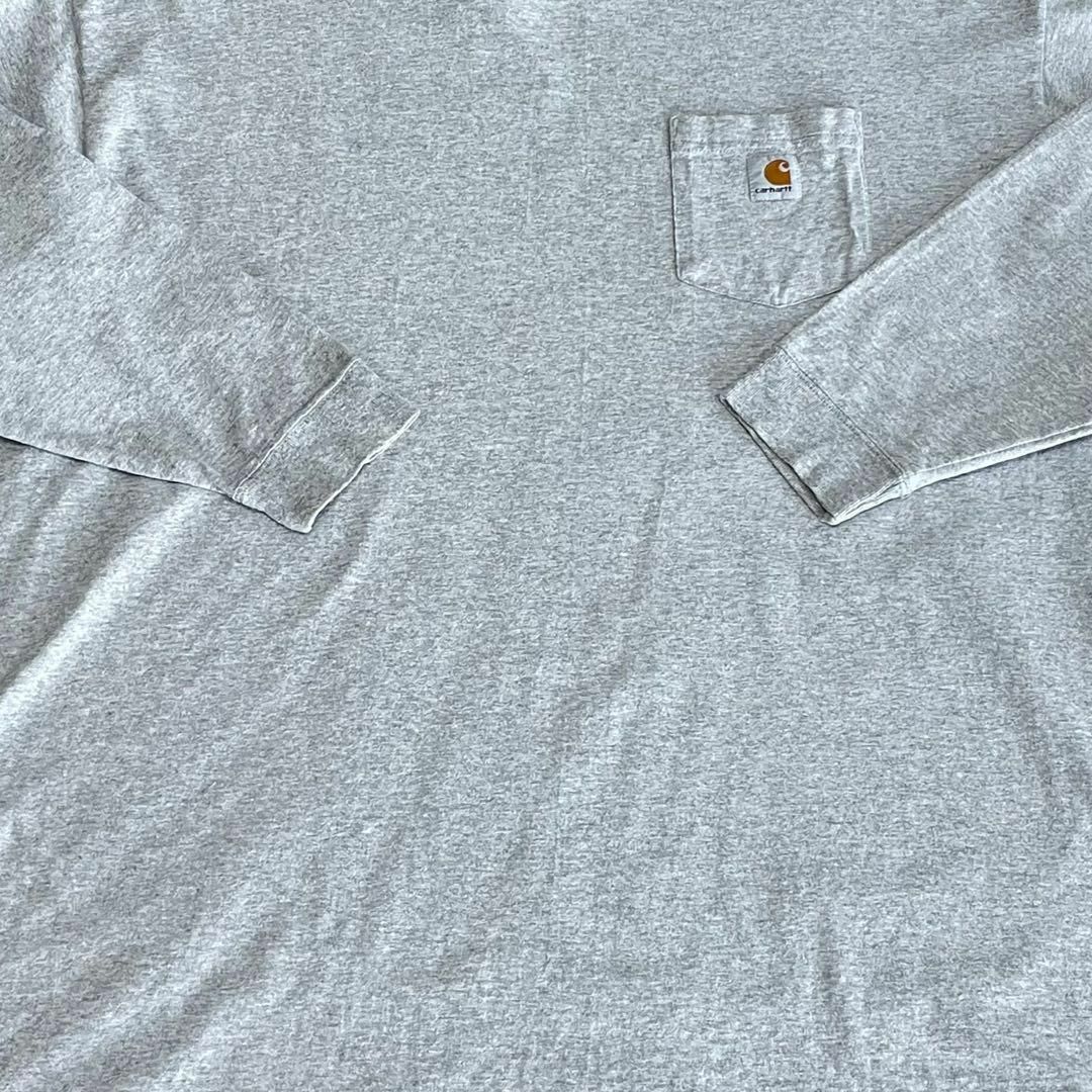 carhartt(カーハート)のカーハート　カットソー　ロンT ビッグシルエット　グレー　ゆるだぼ　胸ポケット メンズのトップス(Tシャツ/カットソー(七分/長袖))の商品写真