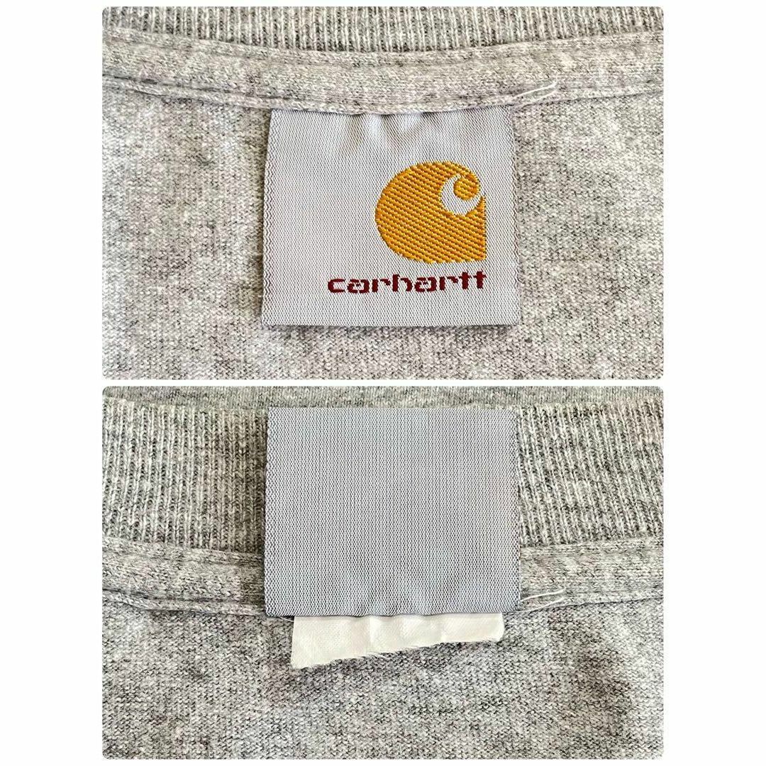 carhartt(カーハート)のカーハート　カットソー　ロンT ビッグシルエット　グレー　ゆるだぼ　胸ポケット メンズのトップス(Tシャツ/カットソー(七分/長袖))の商品写真