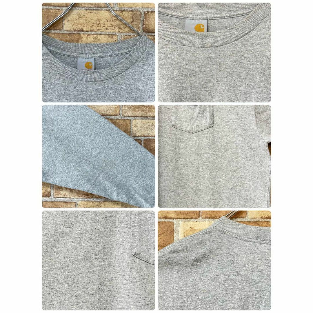 carhartt(カーハート)のカーハート　カットソー　ロンT ビッグシルエット　グレー　ゆるだぼ　胸ポケット メンズのトップス(Tシャツ/カットソー(七分/長袖))の商品写真