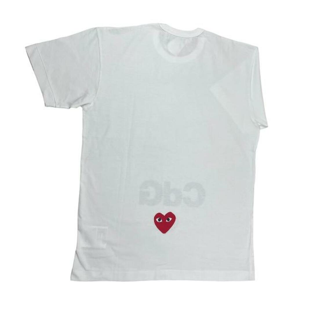 COMME des GARCONS(コムデギャルソン)のコムデギャルソン プレイ(COMME des GARCONS PLAY)  AE-T102 CdG ロゴ ハート 半袖 T-Shirt Tシャツ メンズ (カラー：ホワイト)【Sランク】【中古】 メンズのトップス(Tシャツ/カットソー(半袖/袖なし))の商品写真