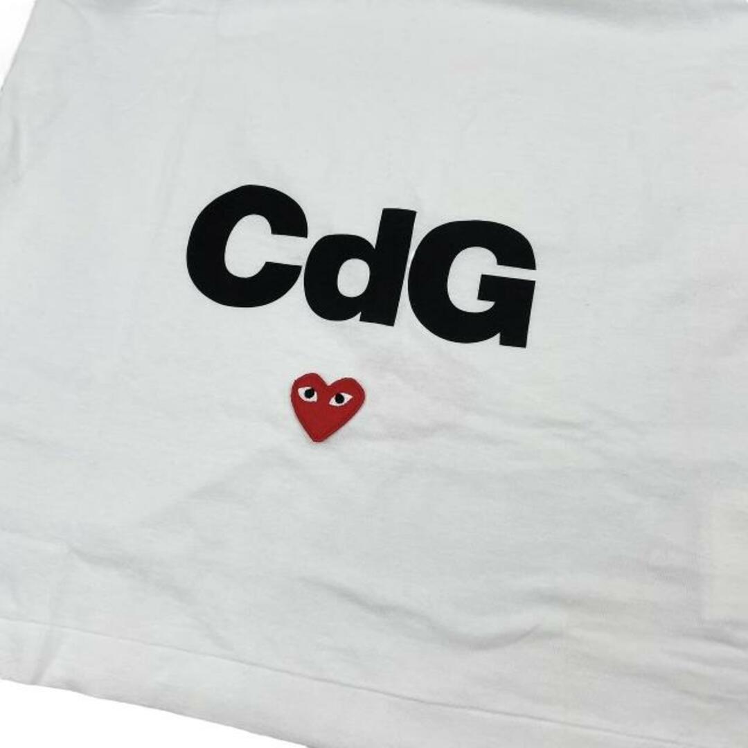 COMME des GARCONS(コムデギャルソン)のコムデギャルソン プレイ(COMME des GARCONS PLAY)  AE-T102 CdG ロゴ ハート 半袖 T-Shirt Tシャツ メンズ (カラー：ホワイト)【Sランク】【中古】 メンズのトップス(Tシャツ/カットソー(半袖/袖なし))の商品写真