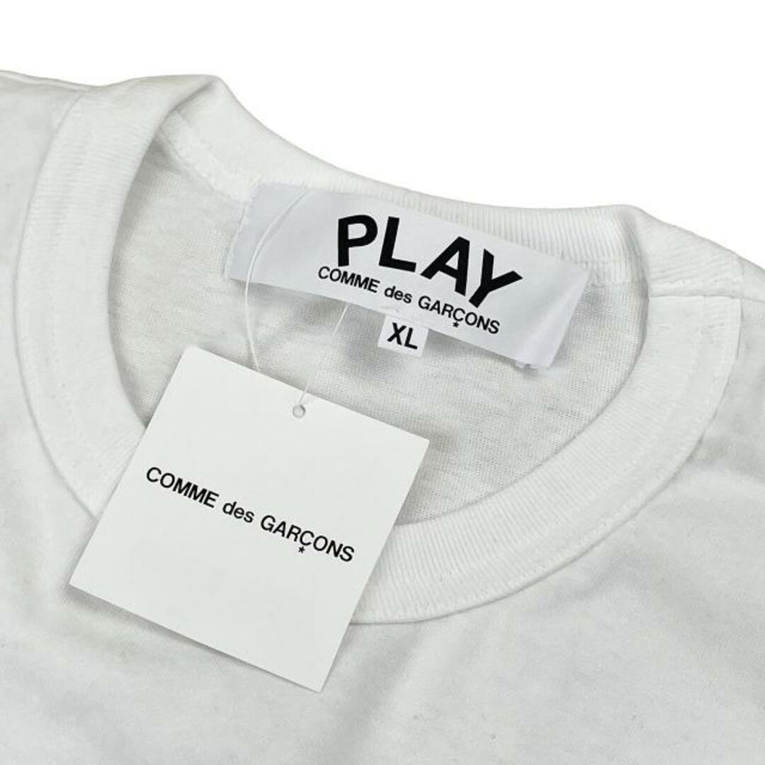 COMME des GARCONS(コムデギャルソン)のコムデギャルソン プレイ(COMME des GARCONS PLAY)  AE-T102 CdG ロゴ ハート 半袖 T-Shirt Tシャツ メンズ (カラー：ホワイト)【Sランク】【中古】 メンズのトップス(Tシャツ/カットソー(半袖/袖なし))の商品写真