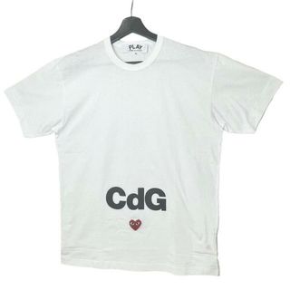 COMME des GARCONS - コムデギャルソン プレイ(COMME des GARCONS PLAY)  AE-T102 CdG ロゴ ハート 半袖 T-Shirt Tシャツ メンズ (カラー：ホワイト)【Sランク】【中古】