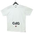 コムデギャルソン プレイ(COMME des GARCONS PLAY)  AE-T102 CdG ロゴ ハート 半袖 T-Shirt Tシャツ メンズ (カラー：ホワイト)【Sランク】【中古】