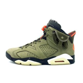 ナイキ(NIKE)のナイキ NIKE × トラヴィス スコット TravisScott ■ 【 AIR JORDAN 6 RETRO Medium Olive CN1084 200 】 エア ジョーダン 6 ミディアム オリーブ スニーカー h0495(スニーカー)