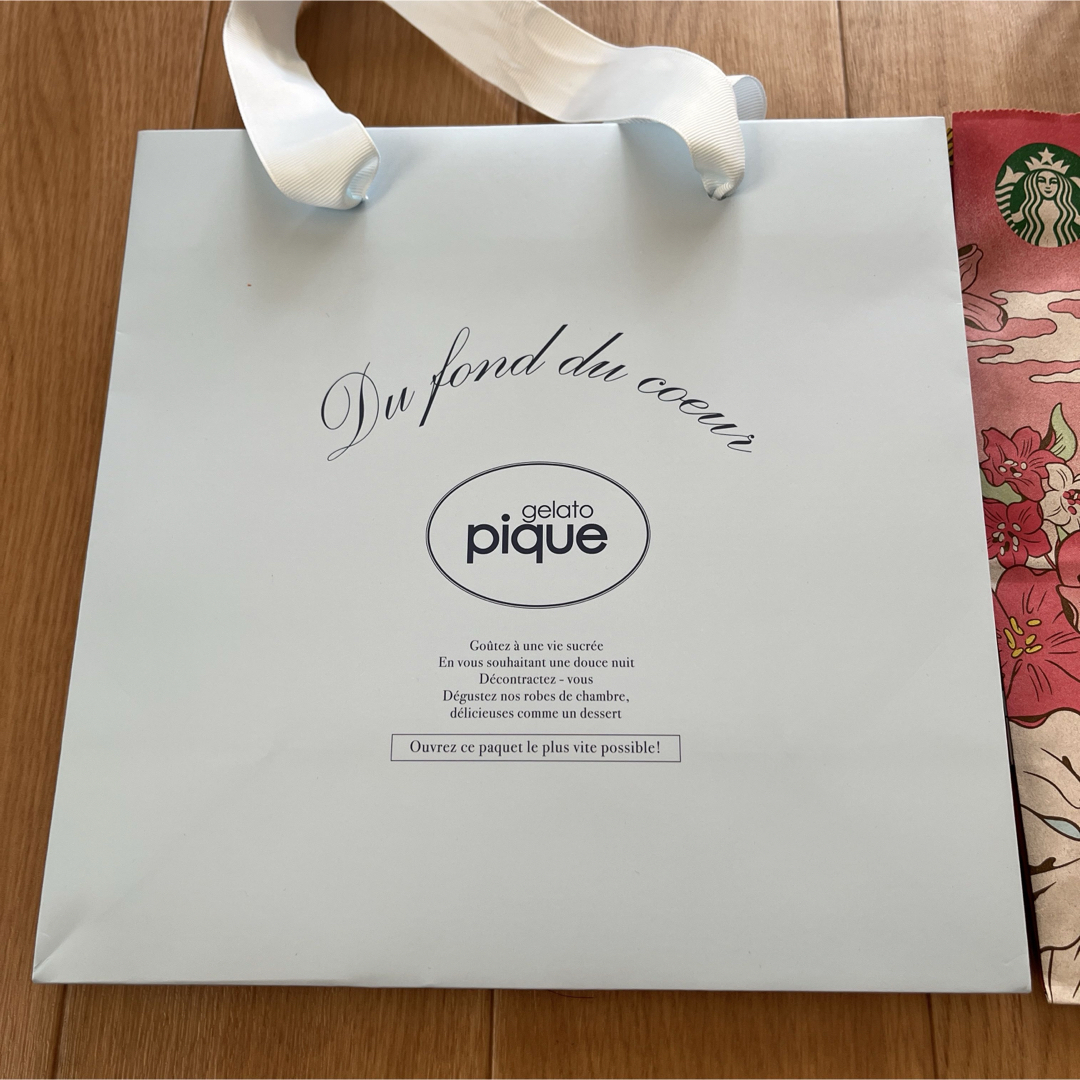 gelato pique(ジェラートピケ)のジェラートピケ　スターバックス　ショッパー レディースのバッグ(ショップ袋)の商品写真