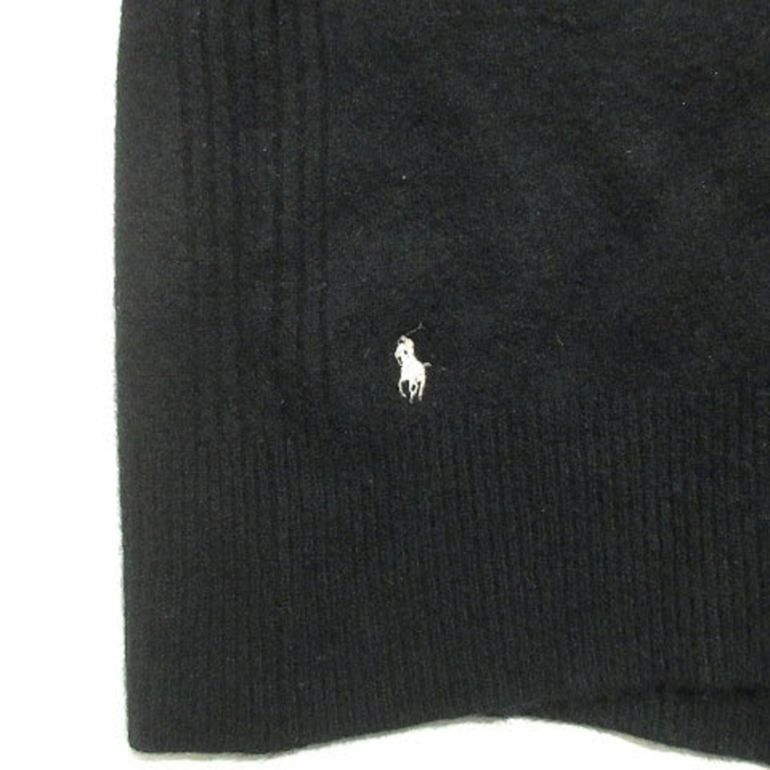 POLO RALPH LAUREN(ポロラルフローレン)のポロ ラルフローレン ニット セーター 長袖 カシミヤ混 ロゴ刺繍 黒 XXS レディースのトップス(ニット/セーター)の商品写真