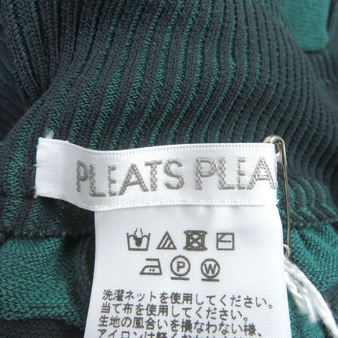 未使用品□PLEATS PLEASE プリーツプリーズ イッセイミヤケ PP74-KF752 ドット柄 ハーフパンツ イージーパンツ ワイドパンツ グレー グリーン 3 日本製 正規品 レディース レディースのパンツ(ハーフパンツ)の商品写真