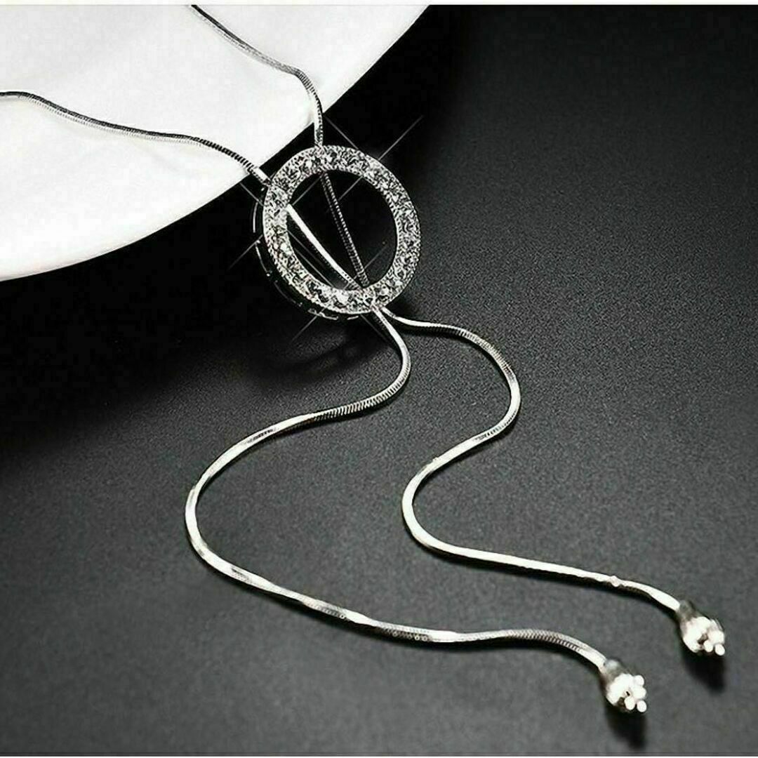 【1点限り】ロング ネックレス ラリエット ネックレス 水晶 レディースのアクセサリー(ネックレス)の商品写真