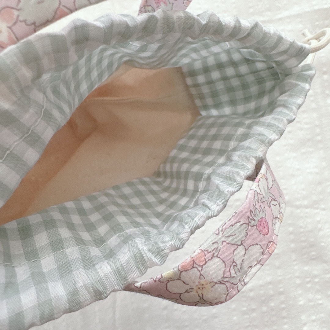 ちょこっトート(ペイザンヌブロッサム・ピンクキャンディ×プチロンド) ハンドメイドのファッション小物(ポーチ)の商品写真