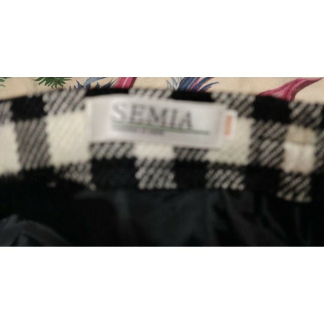 未使用♥新品♥SEMIA♥三陽商会♥ひざ丈スカート♥チェック♥ウエストゴム♥総柄 レディースのスカート(ひざ丈スカート)の商品写真