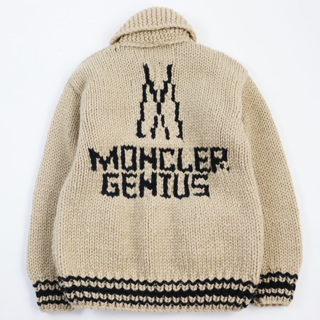 極美品●MONCLER GENIUS モンクレール ジーニアス Kanata カナタ 2021年製 SWEATER ロゴ編み カウチンニット セーター 茶 36 正規品 メンズ メンズのトップス(ニット/セーター)の商品写真