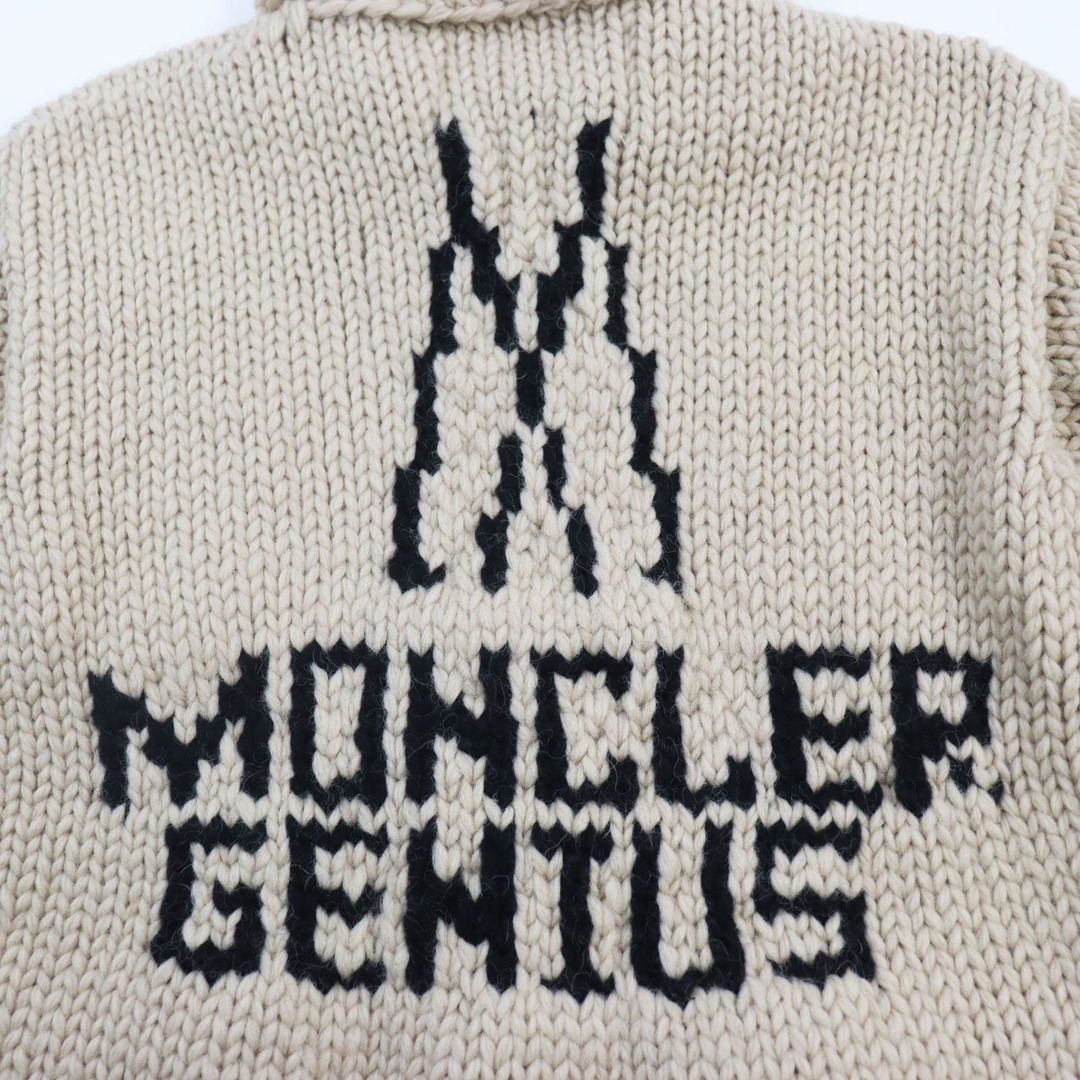 極美品●MONCLER GENIUS モンクレール ジーニアス Kanata カナタ 2021年製 SWEATER ロゴ編み カウチンニット セーター 茶 36 正規品 メンズ メンズのトップス(ニット/セーター)の商品写真