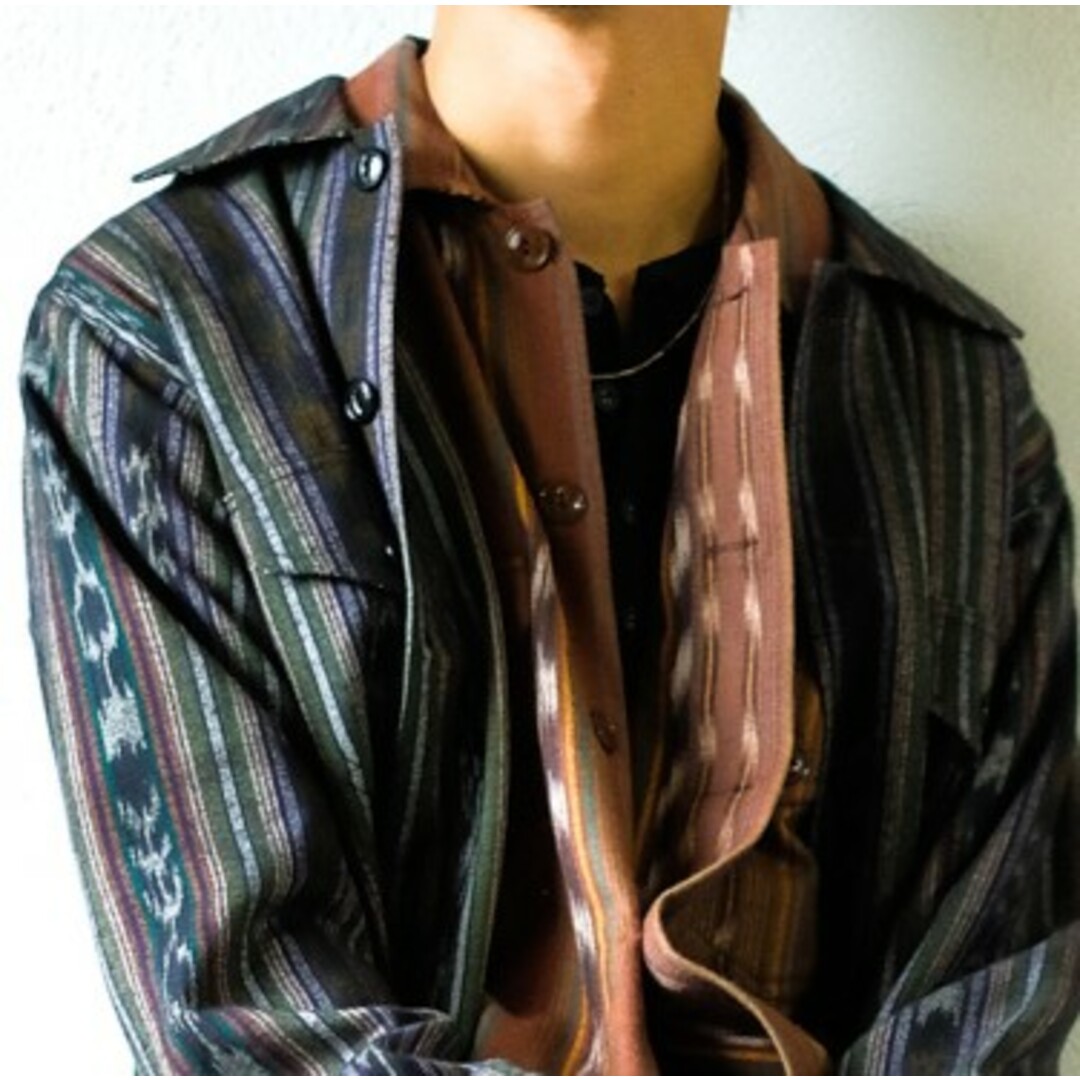 Smokey Shirt-Ikat Pattern-Green Smokey Shirt-Ikat Pattern-Green